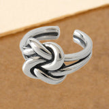 Vintage Thai Silver Hip Hop Braided Wrap Ring – Small Gift Ideas — 1