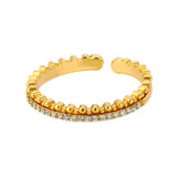 Letter V Open-end Zircon Ring Double Layer – Gift Ideas — 10
