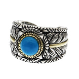 Personality Fashion Turquoise Feather Ring Men – Stylish Gifts — 5