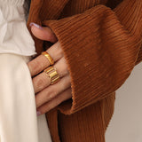 Women's Geometric Shape Elemental Rotating Ring – Gifts for Her — 2