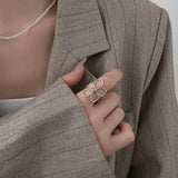 Flower Two-color Open Ring Wholesale Women – Gifts for Her — 6