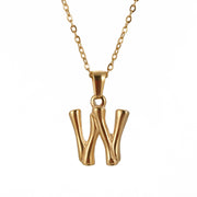 Hip Hop Bamboo 18K Stainless Steel Letter Pendant – Jewelry Gift Ideas — 15