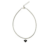 Cold Black Heart-shaped Zircon Pendant Necklace – Jewelry Gift Ideas — 4