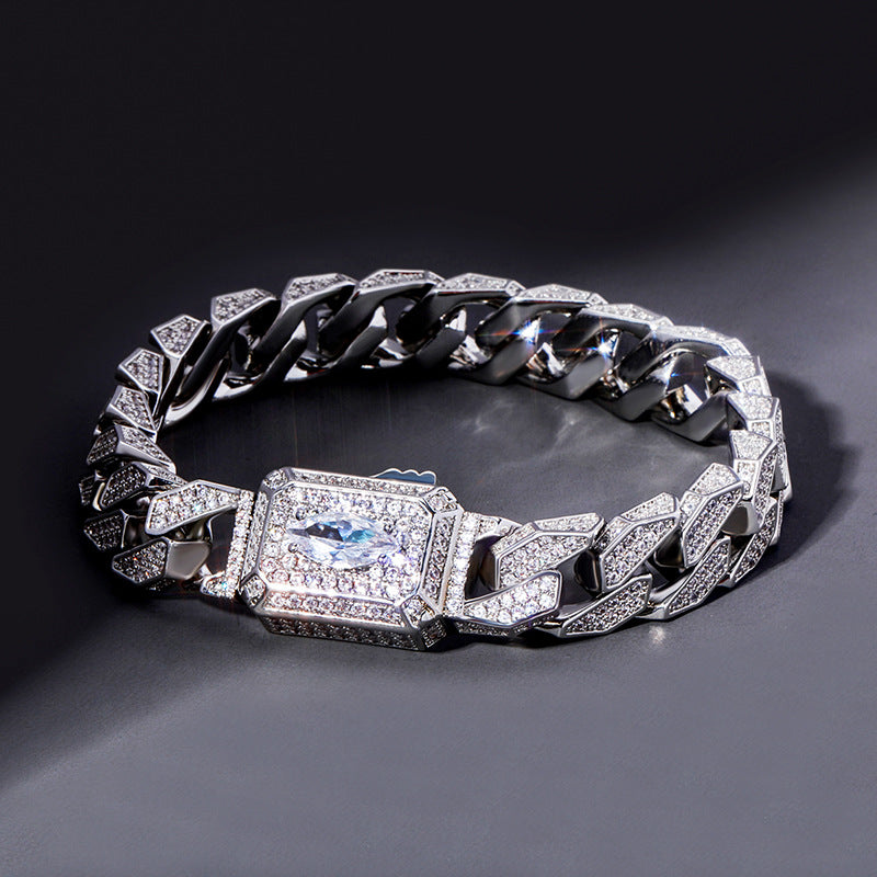 Men's Spring Jewelry Buckle Cuban Chain Full – Jewelry Gift Ideas — 1