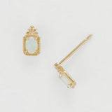 14K Silver Plated African Opal Earrings – Meaningful Gifts — 3