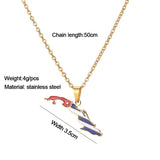Vintage Stainless Steel Drop Oil Map Pendant – Jewelry Gift Ideas — 4