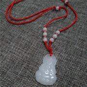 Glass Buddha Guanyin Red Rope Pendant Necklace – Jewelry Gift Ideas — 2
