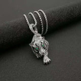 Titanium Steel Leopard Head Pendant Necklace – Jewelry Gift Ideas — 8
