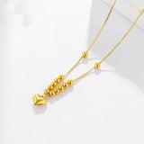 Gold Yellow Love Golden Balls All-match Necklace – Jewelry Gift Ideas — 4
