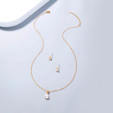 Copper Gold Plated Waterdrop Zircon Pendant – Jewelry Gift Ideas — 4