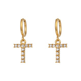18K Gold Plated Micro Set Zircon Letter Earrings – Gifts for Her — 6