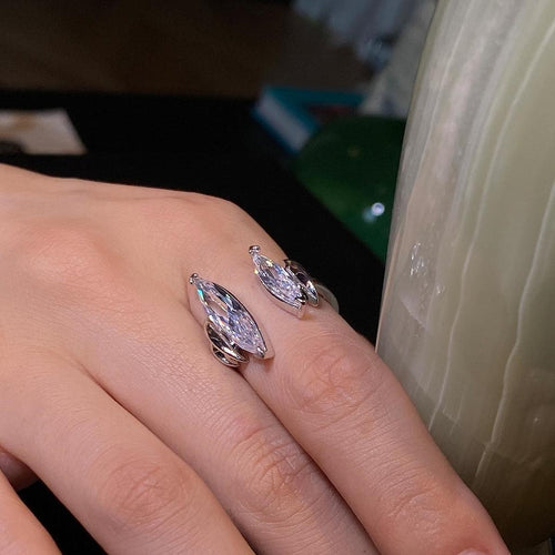 Design Simple Horse Eye Combination Zircon Ring – Surprise Gifts — 2