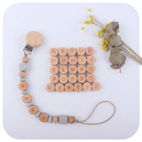 Round 26 English Letters Beech Bead DIY Pacifier Chain – Stylish Gifts — 14