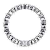 S925 Women's Sterling Silver Zircon Round Ring – Gifts for Her — 4