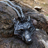 Asgard Crafted Norse Grey Wolf Head Pendant Chain – Jewelry Gift Ideas — 4