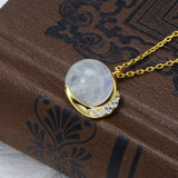 Maiden Moonlight Stone Moon Necklace – Jewelry Gift Ideas — 3