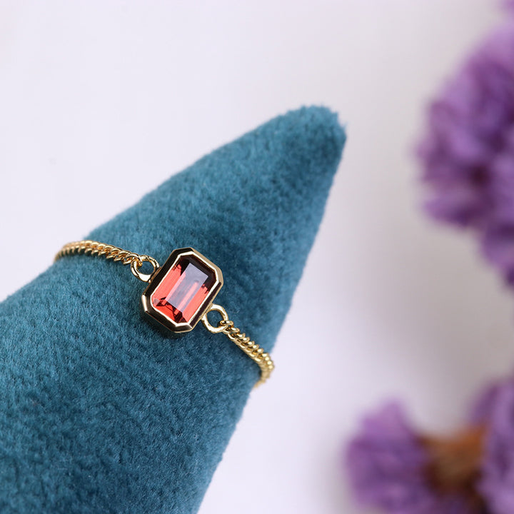 Exquisite Chain Ring Natural Garnet Jewelry – Jewelry Gift Ideas — 1