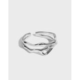 Women's Freeform Irregular Sterling Silver Ring – Gifts for Her — 2