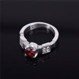 Ruby Titanium Steel Four-claw Diamond Ring – Holiday Gift Ideas — 3