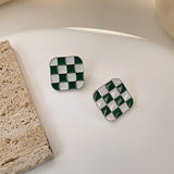 Retro Dark Green Earrings Korean Style Temperament – Stylish Gifts — 9