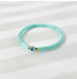 Rainbow Candy Clay Bead Eye Bead Bracelet – Jewelry Gift Ideas — 3