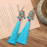 Bohemian Style Ethnic Style Earrings, Red Long Tassels – Stylish Gifts — 12