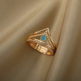 Crown Green Double Layer Hollow Ring – Unique Gift Ideas — 7