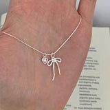 Bow Love Necklace For Women Simple Cold Style – Jewelry Gift Ideas — 5
