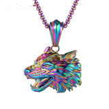 Color Retro Wolf Head Men's Titanium Steel – Jewelry Gift Ideas — 3