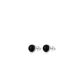 S925 Sterling Silver Black Agate Stud Earrings – Unique Gift Ideas — 4