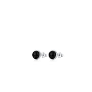 S925 Sterling Silver Black Agate Stud Earrings – Unique Gift Ideas — 4