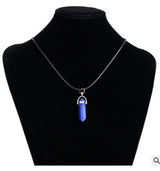 Hexagon natural stone necklace – Jewelry Gift Ideas — 8