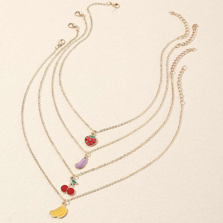Cute Strawberry Cherry Fruit Element Pendant – Jewelry Gift Ideas — 1