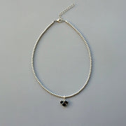 Cold Black Heart-shaped Zircon Pendant Necklace – Jewelry Gift Ideas — 3