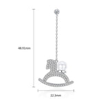 Rocking Horse Earrings Zircon Korean Fashion Long – Stylish Gifts — 4