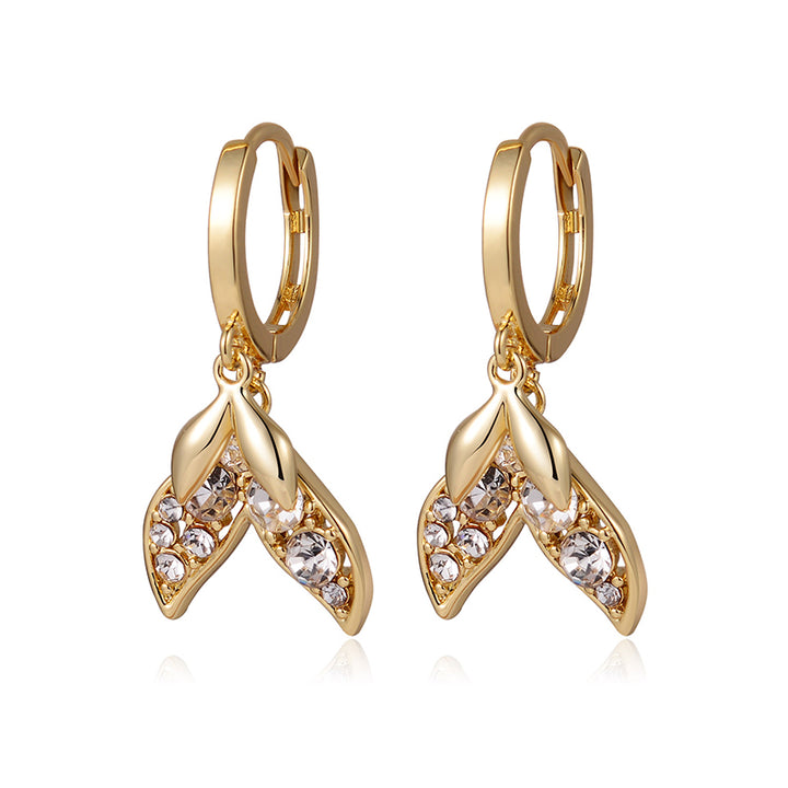 Earrings Frosted Shell Beads Solid Color – Small Gift Ideas — 1