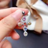 Fashion Colorful Gemstone Pendant Necklace – Jewelry Gift Ideas — 4