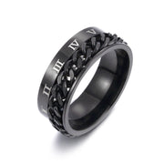 Roman Letter Rotatable Chain Rings Men Digital – Jewelry Gift Ideas — 7