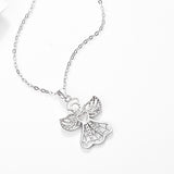 S925 Sterling Silver Necklace Angel Pendant – Jewelry Gift Ideas — 3