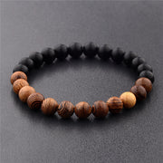 Round wood beaded beaded bracelet – Jewelry Gift Ideas — 8