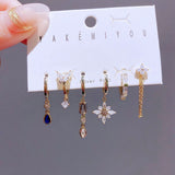 Zircon Earrings Senior Sense Blue Water Drop Set – Practical Gifts — 5