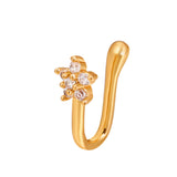 Brass Inlaid Zircon Star Heart Crown Nose Ring – Meaningful Gifts — 18