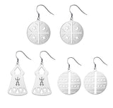 Occult Symbol Dangle Earrings Silver Plated – Jewelry Gift Ideas — 1