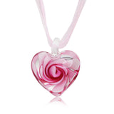 Heart Pendant Necklace inlaid with spiral ribbon – Jewelry Gift Ideas — 2