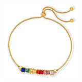 Inlaid Zirconium Rectangular Adjustable Bracelet – Jewelry Gift Ideas — 3