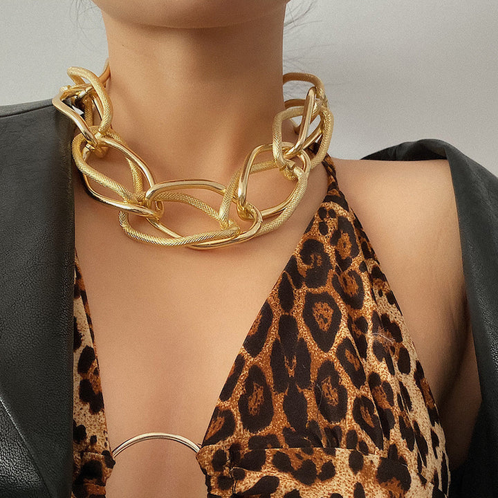 Personality Glossy Frosted Necklace Women Alloy – Jewelry Gift Ideas — 1