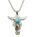 Punk Fashion Turquoise Skull Bull Head Stainless – Jewelry Gift Ideas — 11