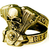 Personalized Retro Ghost Rider Skull Engine Ring – Gift Ideas — 5