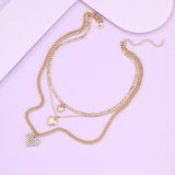 Fashion Heart Pendant Layered Necklace Sweater – Jewelry Gift Ideas — 2