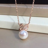 S925 silver freshwater pearl swan earrings – Surprise Gifts — 2